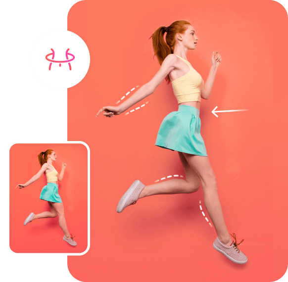 Reshape body easily in photo editor BeautyPlus before vs after